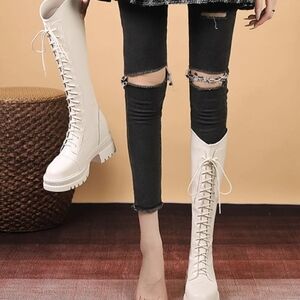 Women Shoes Lace Up Boots